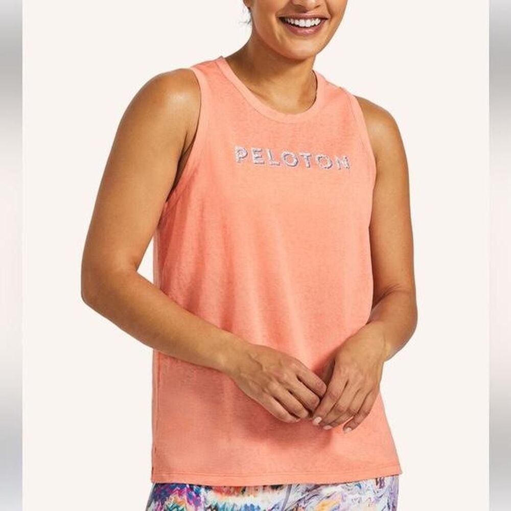Peloton Women's Tank Top in coral. Size M. Like New Athleisure